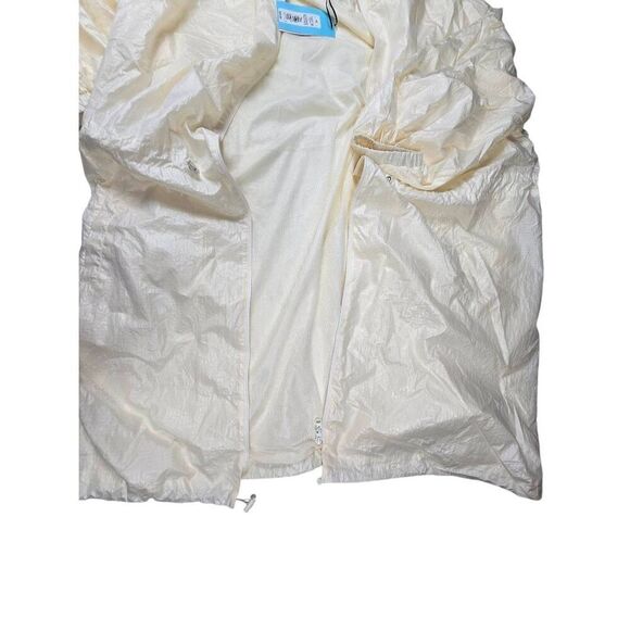 Future Collective Ivory Cinched Waist Hooded Raincoat 4X - Picture 4 of 7